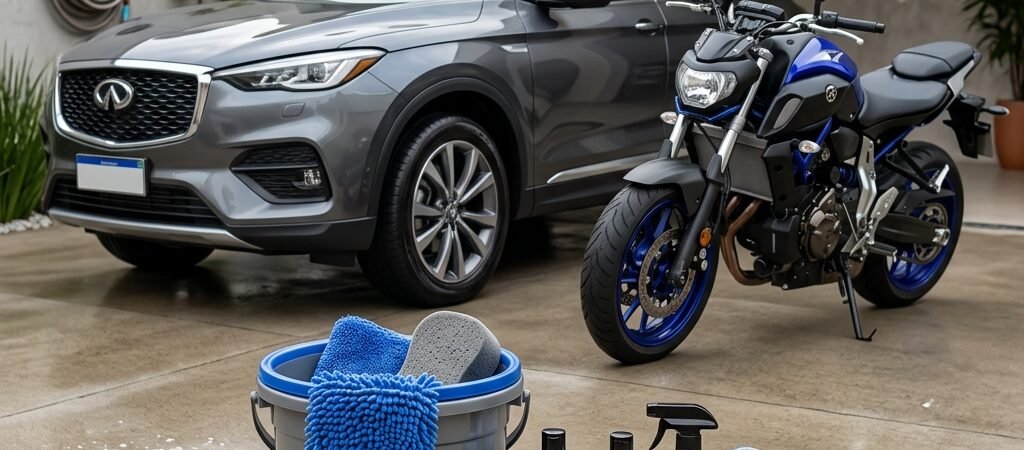 Produtos para lavar carro e moto: veja o que vale a pena ter em casa